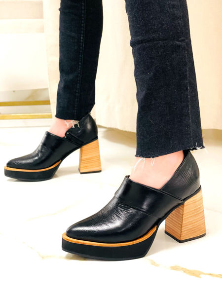 Imagen de Zapato Vasari Negro Lagarto Milano
