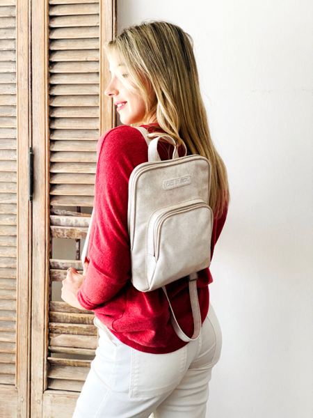 Imagen de Mochila Bouman Blanco Craquelado