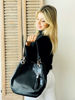 Imagen de Cartera Monaco Negro Lagarto Total