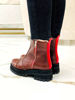 Imagen de Bota Lavinia Chocolate y Rojo