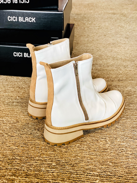 Imagen de Bota Lavinia Blanco y Arena