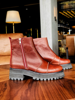 Imagen de Bota Lavinia Chocolate y Rojo