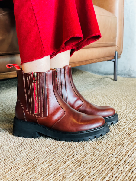 Imagen de Bota Timberlake Choco Y Rojo