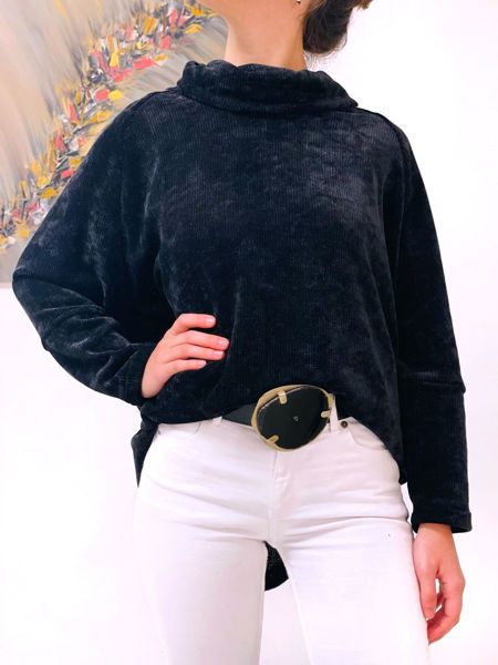 Imagen de Poleron Chenille Negro