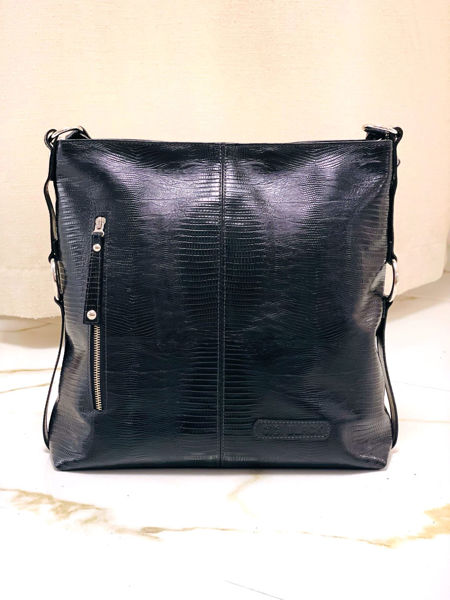 Imagen de Cartera Blair Negro Lagarto