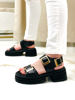 Imagen de Sandalia Amalfi Negro Lagarto