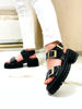 Imagen de Sandalia Amalfi Negro Lagarto
