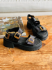 Imagen de Sandalia Amalfi Negro Lagarto