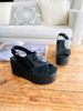 Imagen de Sandalia Scopello Negro Charol Nobuck