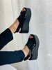 Imagen de Sandalia Scopello Negro Charol Nobuck