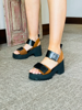 Imagen de Sandalia Brucia Negro y Whisky