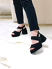 Imagen de Sandalia Bassa Negro Nobuck