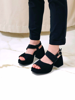 Imagen de Sandalia Bassa Negro Nobuck