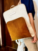 Imagen de Mochila Bouman XL Blanco Craquelado y Whisky