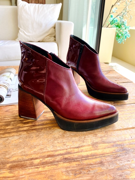 Imagen de Bota Da Vinci Bordo Milano Charol