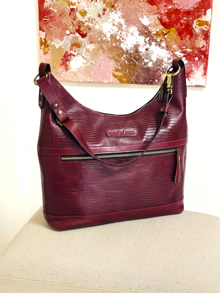 Imagen de Cartera Talisa Bordo Lagarto