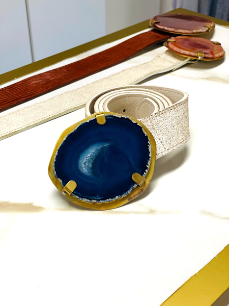 Imagen de Cinto de Piedra Azul Blanco Craquelado
