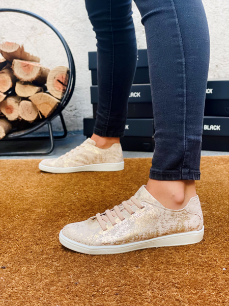 Imagen de Sneaker Alpes Oro Craquelado