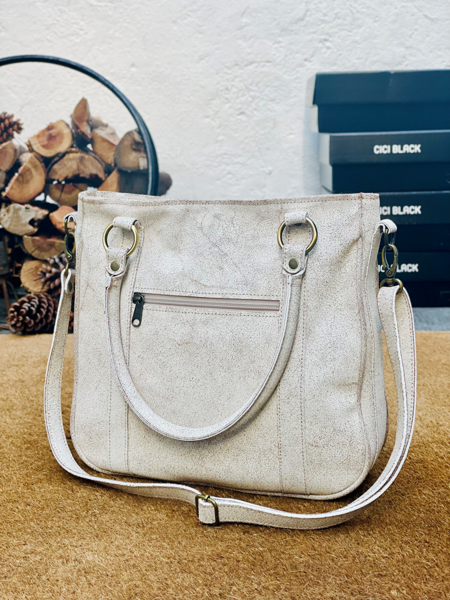 Imagen de Cartera Bilbo Blanco Craquelado