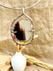 Imagen de Collar de Piedra Varenna Negro y Blanco
