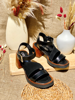 Imagen de Sandalia Salerno Negro Nobuck Milano