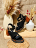 Imagen de Sandalia Salerno Negro Nobuck Milano