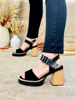 Imagen de Sandalia Verona Negro Nobuck Milano