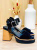 Imagen de Sandalia Verona Negro Nobuck Milano
