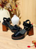 Imagen de Sandalia Verona Negro Lagarto Milano