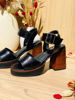 Imagen de Sandalia Verona Negro Lagarto Milano