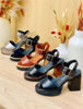 Imagen de Sandalia Verona Negro Lagarto Milano