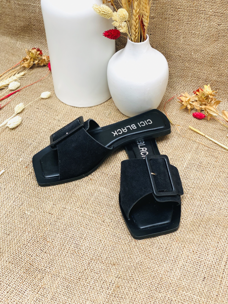 Imagen de Sandalia Ibiza Negro Nobuck