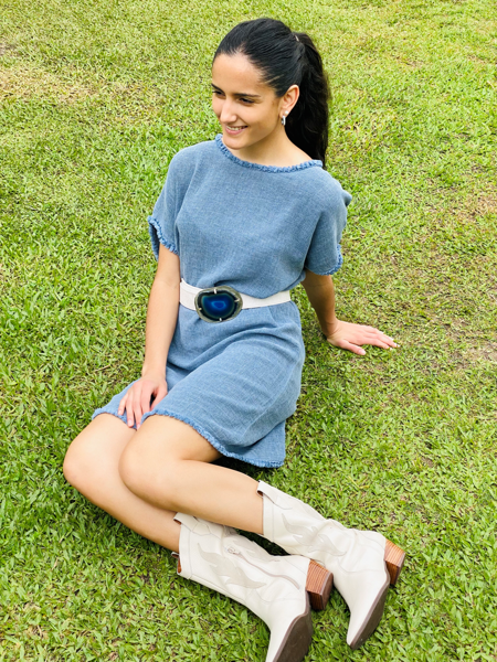 Imagen de Vestido Asis Azul Piedra