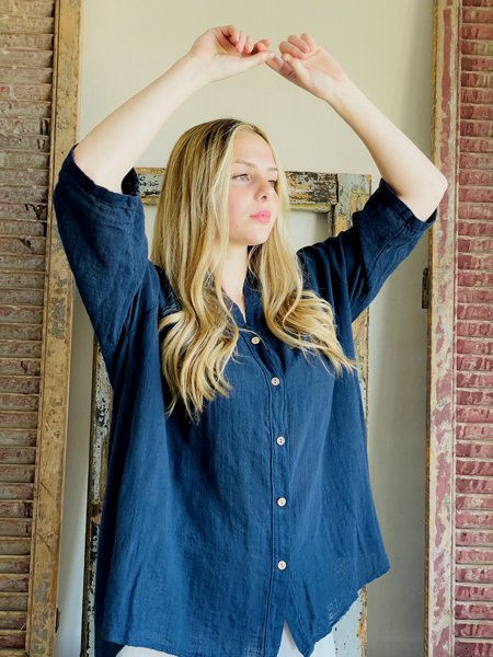 Imagen de Blusa Viterbo Azul Marino