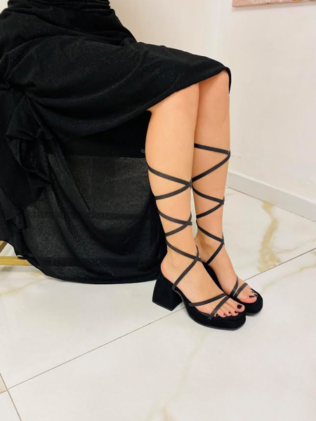 Imagen de Sandalia Siena Negro Nobuck