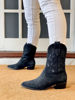 Imagen de Bota Texana Luxemburgo Negro Nobuck