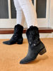 Imagen de Bota Texana Luxemburgo Negro Nobuck