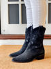 Imagen de Bota Texana Luxemburgo Negro Nobuck
