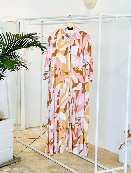 Imagen de Vestido Ceuta Rosado y Camel