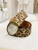 Imagen de Cinto de Cuero Animal Print Guampa Ovalada