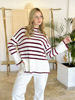 Imagen de Buzo Flatts Blanco Bordo