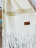 Imagen de Chal Lana Merino Crudo con camel