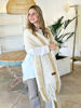 Imagen de Chal Lana Merino Crudo con camel
