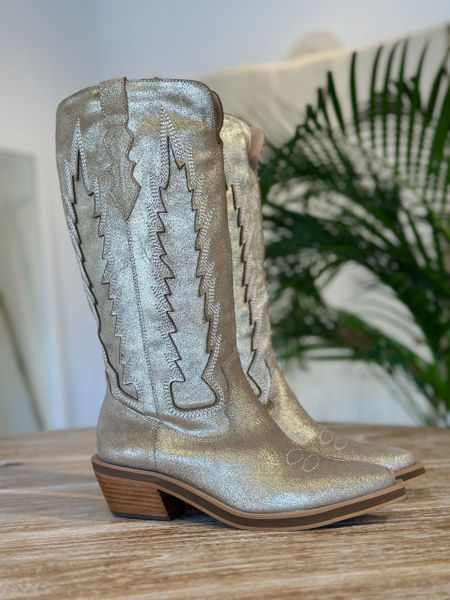 Imagen de Bota Chicks Oro Craquelado