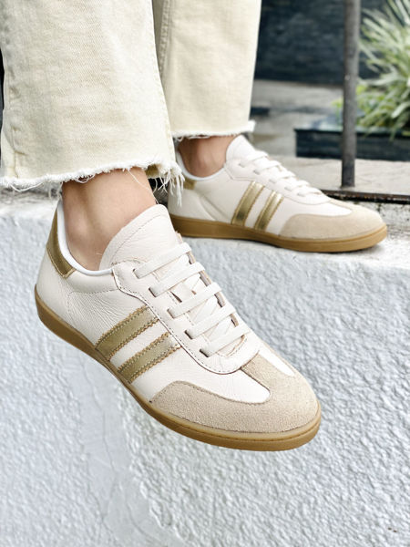 Imagen de Sneaker Harvey Beige y Oro