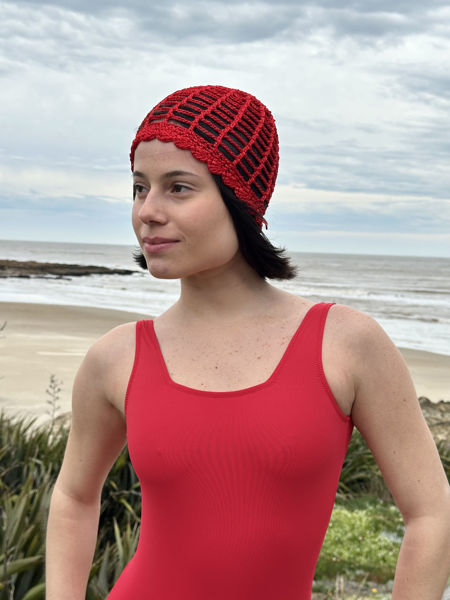 Imagen de Mesh Hat Lurex Rojo